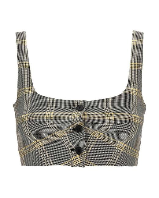Marni Gray Top Cropped Check