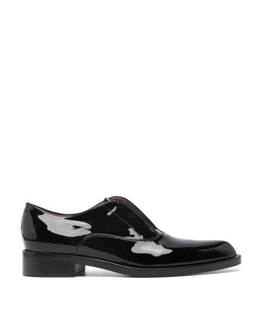 Gianvito Rossi Black Baxeter Lace-Up Patent Leather