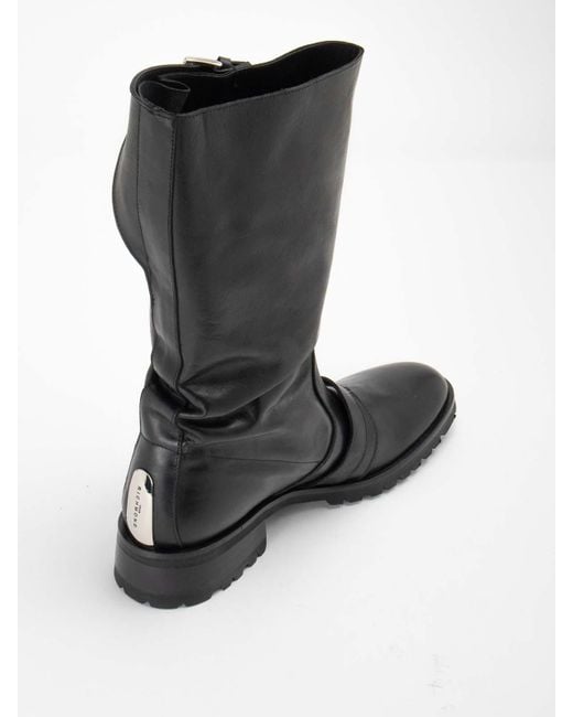 John Richmond Black No Closure Metallic Ankle Boots for men