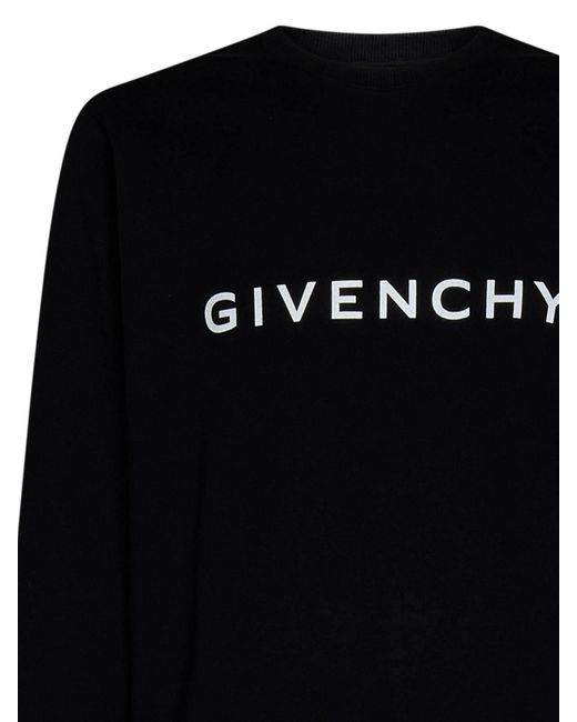 Givenchy Black Brushed Cotton Sweatshirt for men