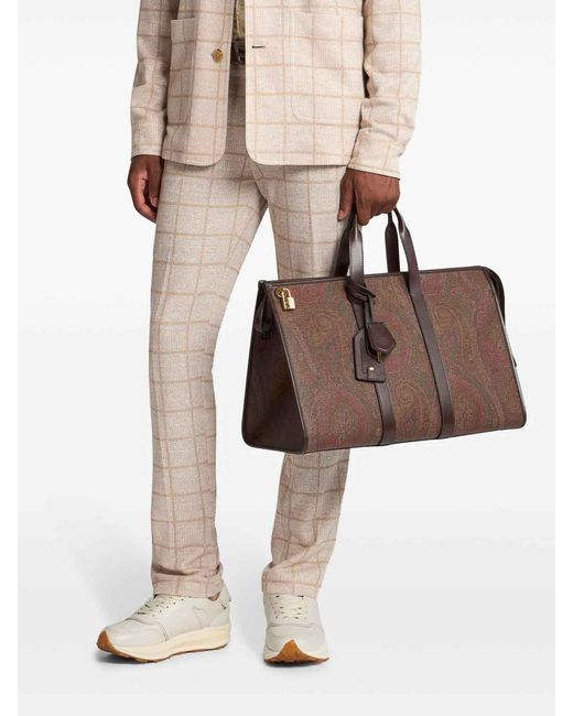Etro Brown Arnica Travel Bag for men