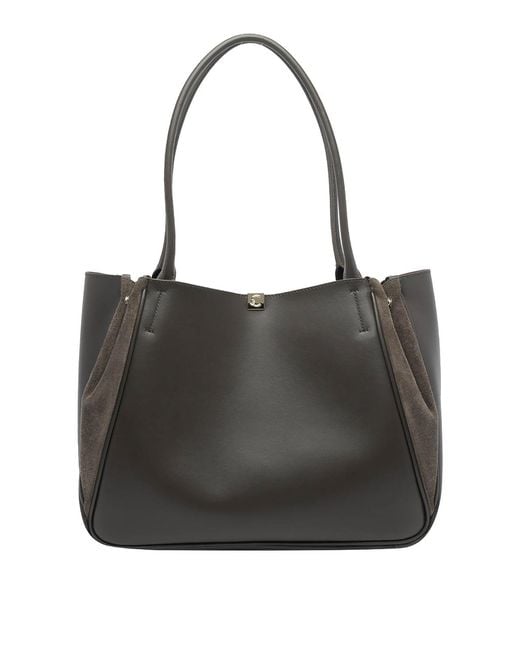 Coccinelle Black Pansy Bimaterial Shoulder Bag