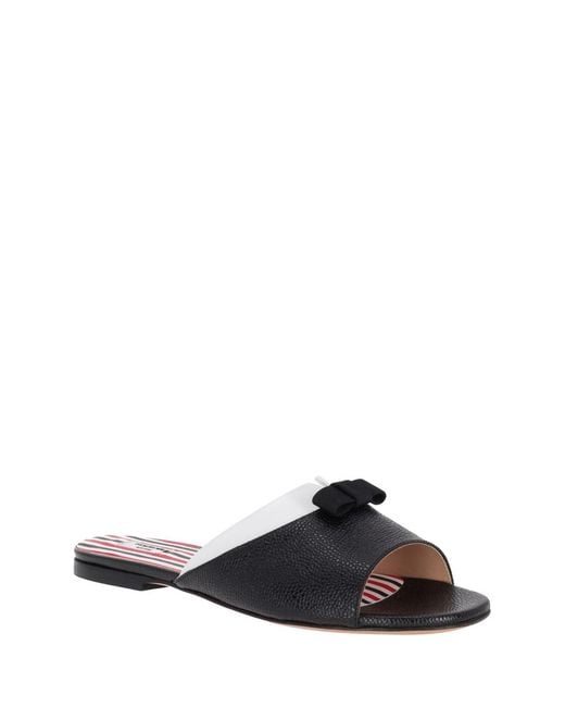 Thom Browne White Leather Sandals