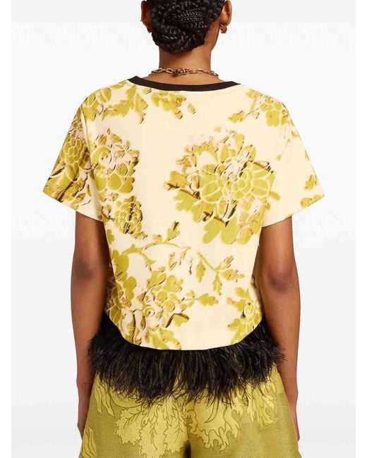 LaDoubleJ Yellow La Scala Tee (With Feathers)