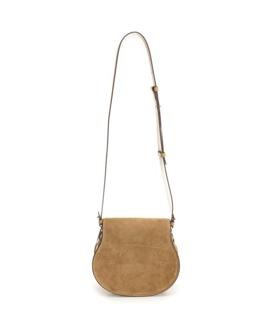 Chloé White Saddle Marcie Bag
