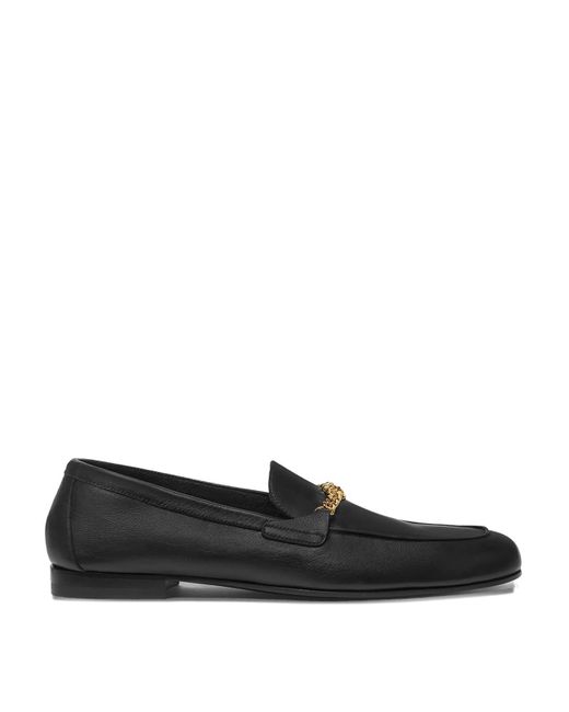 Versace Black Medusa Leather Loafers for men