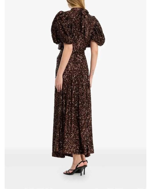 ROTATE BIRGER CHRISTENSEN Brown Midi Dresses