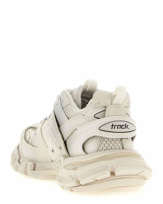 Balenciaga White Track Signature Sneakers