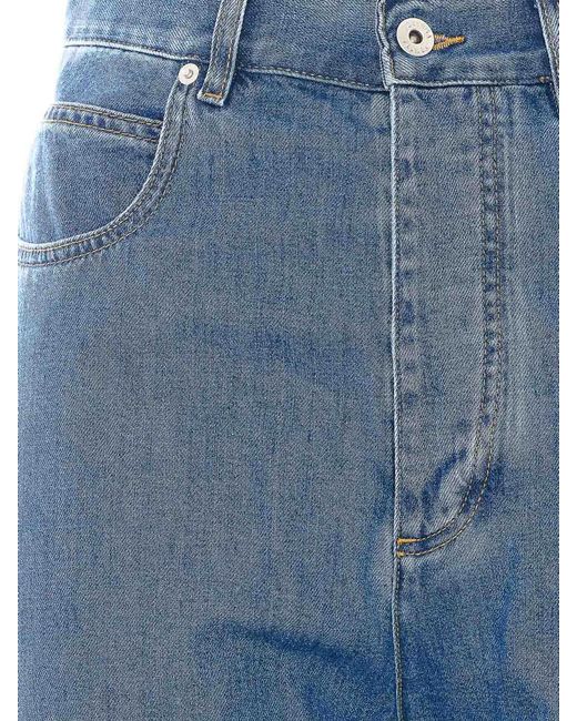 Bottega Veneta Blue Wide Leg Jeans