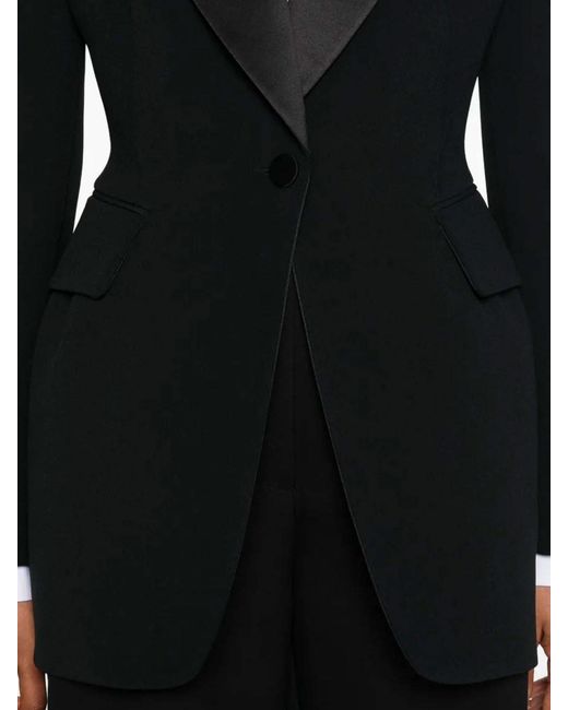 Ermanno Scervino Black Single-Breasted Jacket