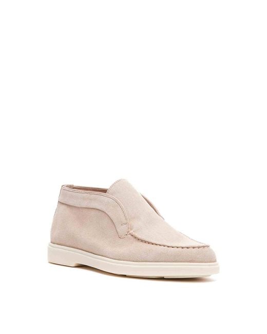 Santoni Pink Desert Ankle Boots