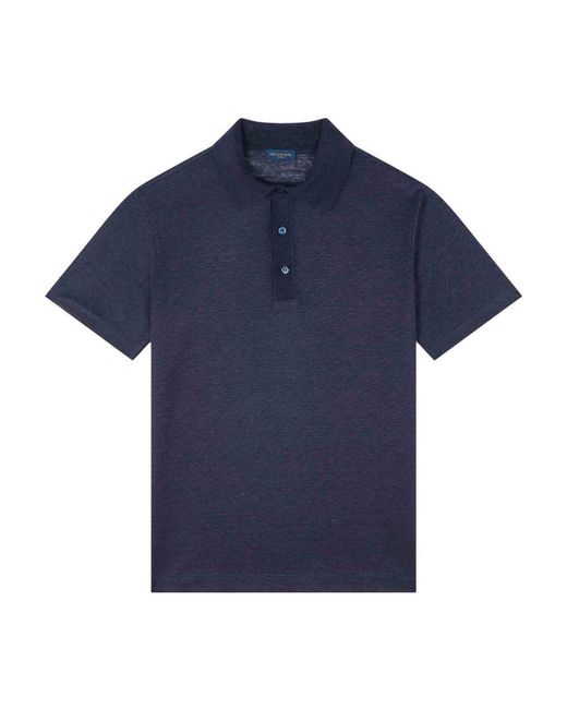 Paul & Shark Blue Linen Jersey Pole for men