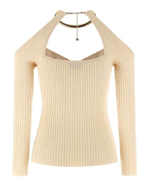 Elisabetta Franchi Natural Viscose Cardigan