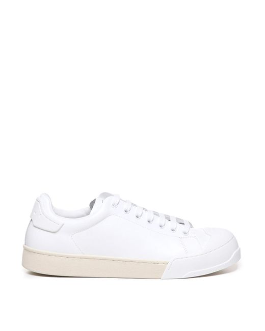 Marni White Sneakers With Embossed Logo for men