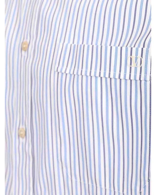 Valentino Garavani White Striped Cotton Button-Down Shirt for men