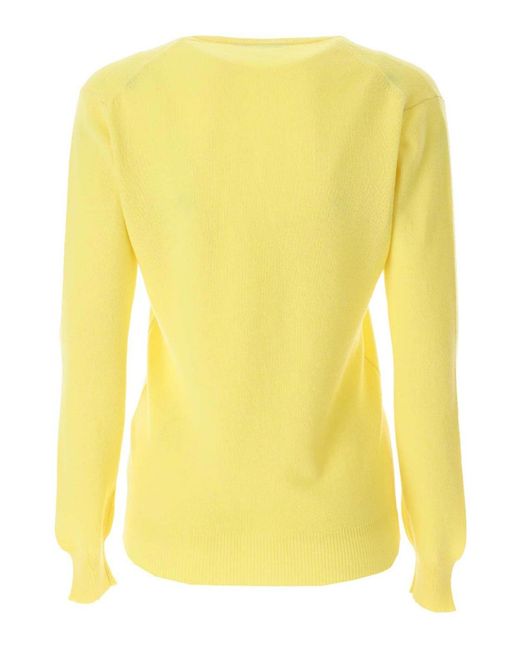 Vivetta Yellow Cashmere V Neck
