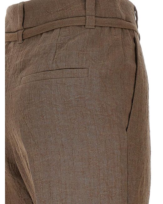 Brunello Cucinelli Brown Linen Pants