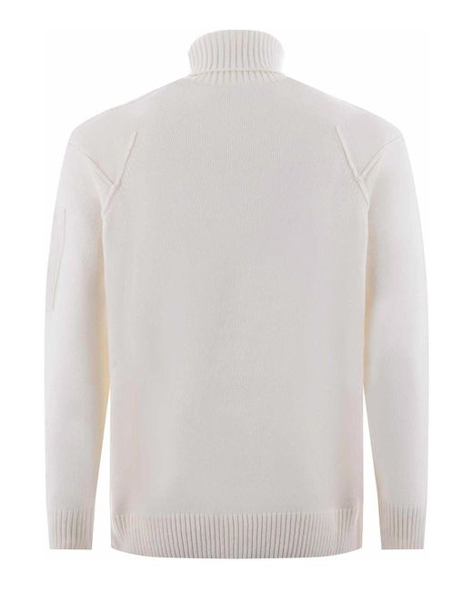 C P Company White Sweater for men