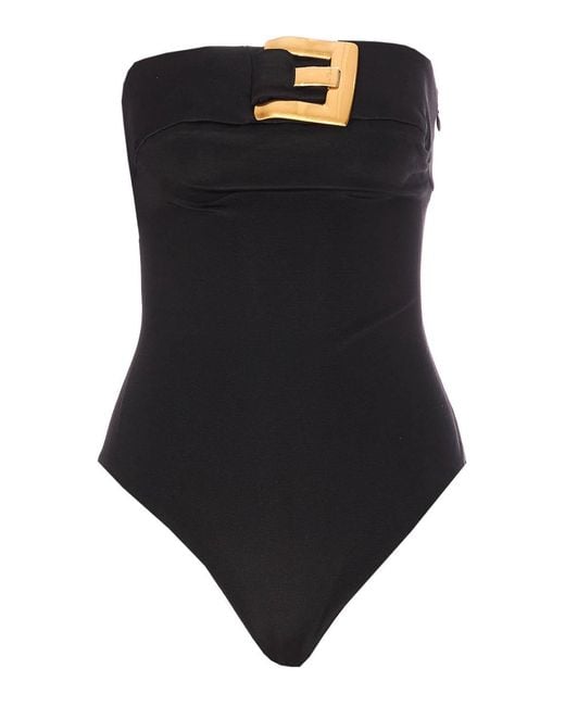 Balmain Black Belted Bustier Body