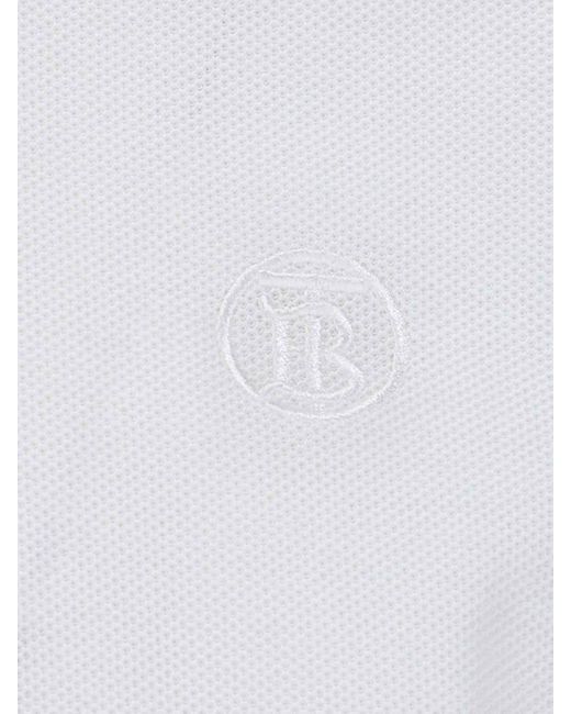 Burberry White Polo Logo for men