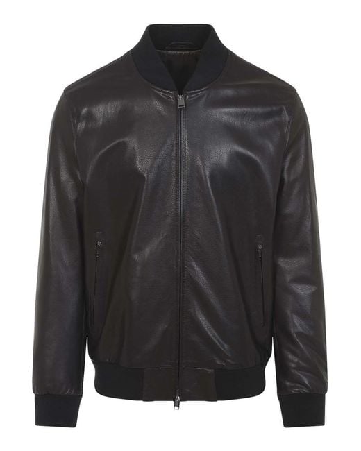 Brioni Black Bomber Jacket for men