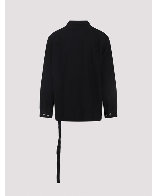 Rick Owens Black Cotton Jumbo Outershirt for men