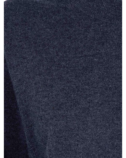 P.A.R.O.S.H. Blue Cashmere Round Neck Sweater