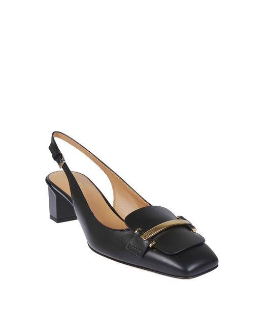 Tod's Black Leather Pumps