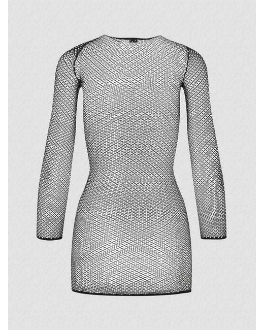 Balenciaga Gray Crystal Mesh Mini Top