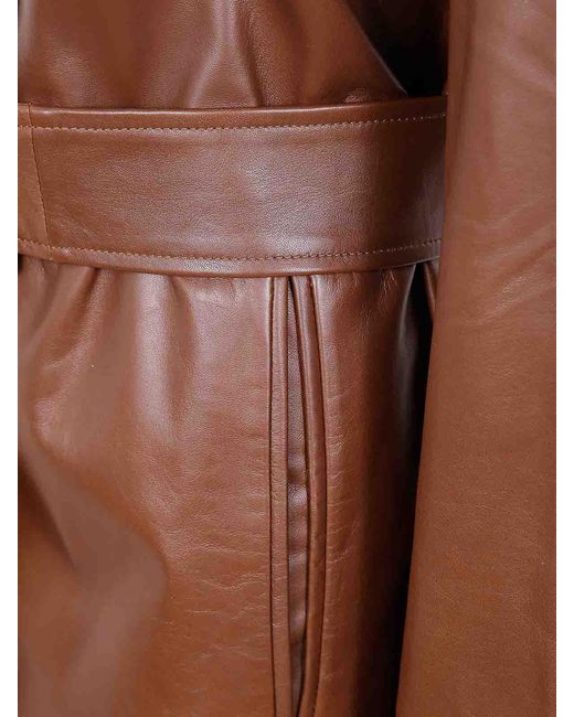 Max Mara Brown Leather 'Tolmin' Jacket