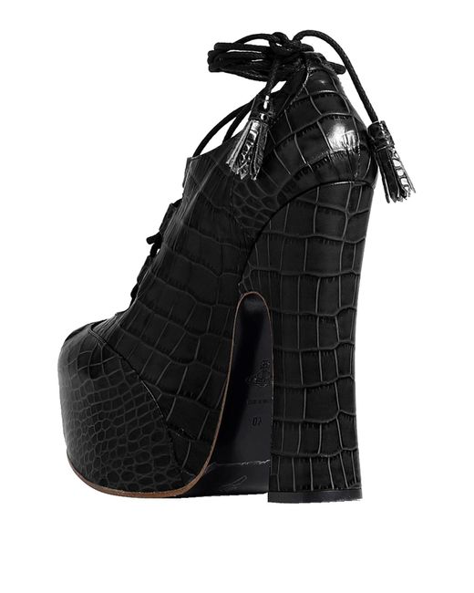 Vivienne Westwood Black Super Elevated Ghillie Boots