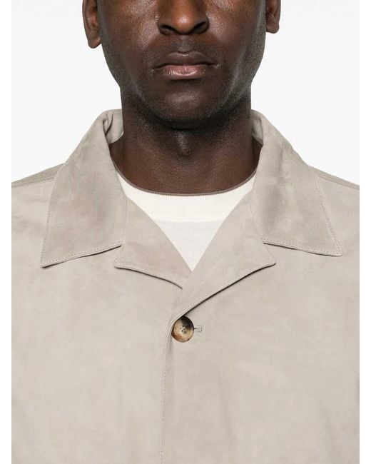 Brunello Cucinelli Natural Leather Jacket for men