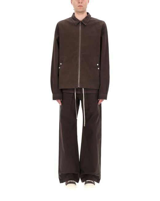 Rick Owens Brown Giacca Zipfront for men