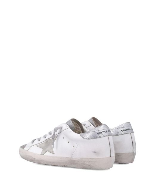 Golden Goose Deluxe Brand White Super-Star Leather Sneakers