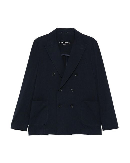 Circolo 1901 Blue Blazer Doppiopetto for men