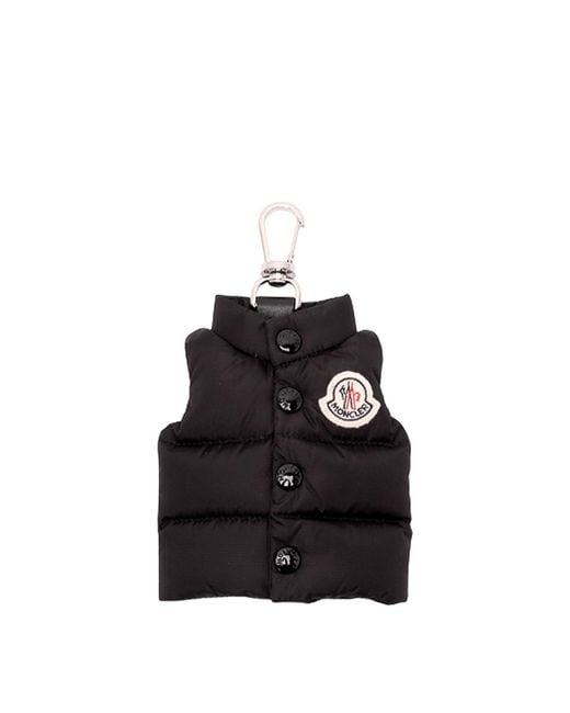 Moncler Black Vest Key Ring for men