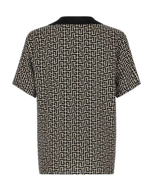 Balmain Black Monogram Shirt for men