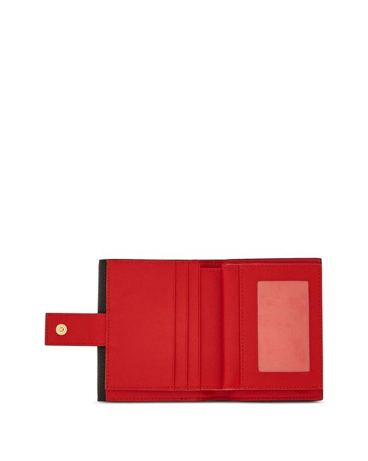 Ferragamo Black Gancini Grained Leather Compact Wallet