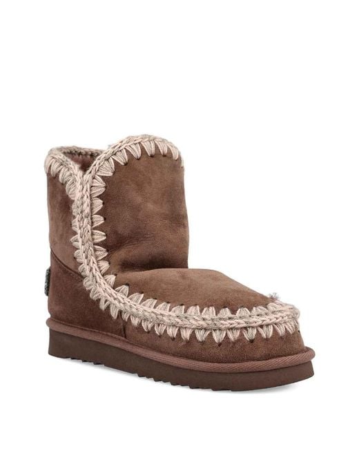 Mou Brown Eskimo 18 Glitter Logo Boots