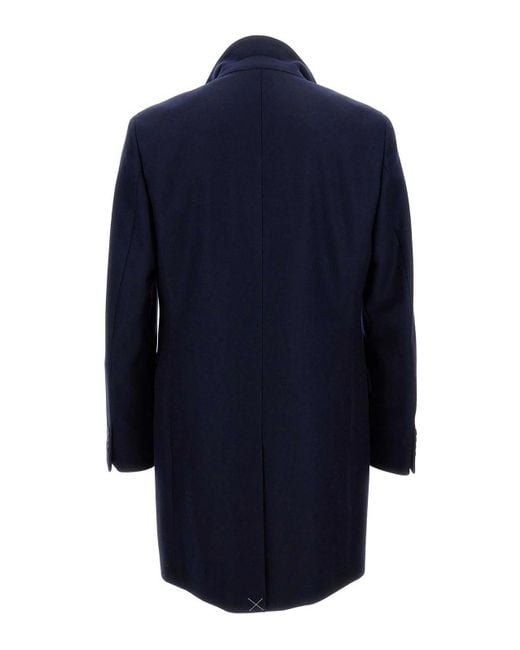 Fay Blue Double -Breasted Coat for men