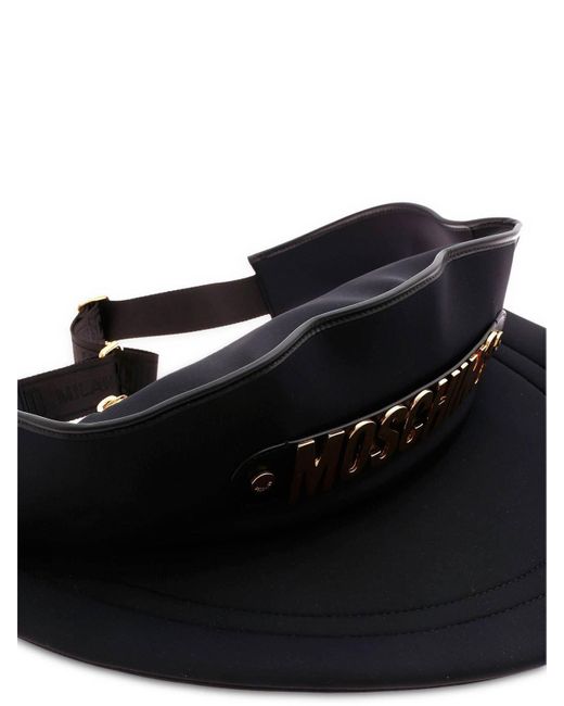 Moschino Black Macro Visor Hat Belt Bag