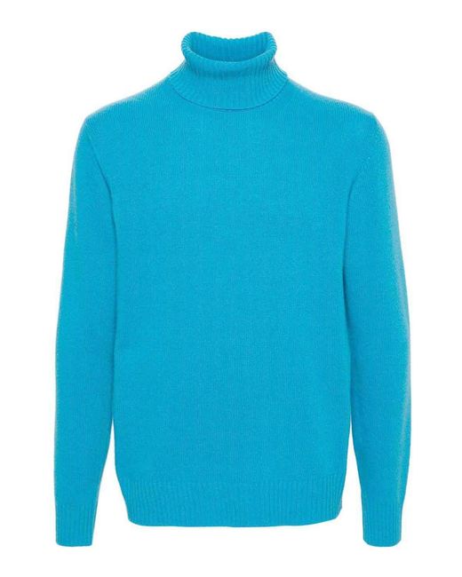 Nuur Blue Long Sleeves Turtle Neck for men