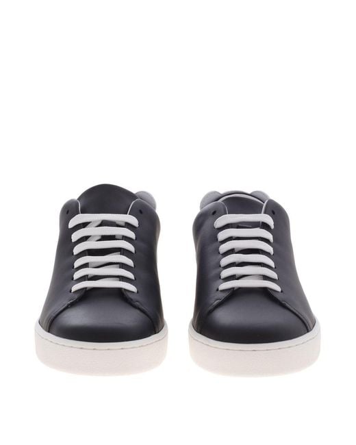 Moschino Blue Teddy Logo And Patch Sneakers for men
