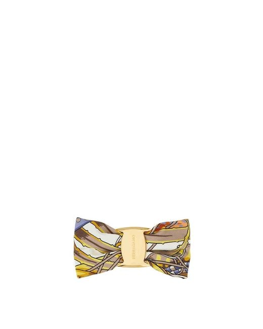 Ferragamo Metallic Bow Hair Clip