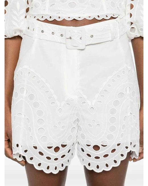 Charo Ruiz White 'Dune' Shorts