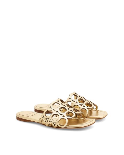 Ferragamo Metallic Sandals
