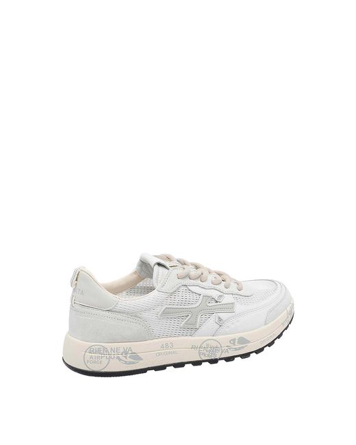 Premiata White Nous Sneakers for men