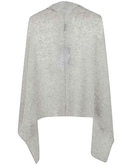 Mirror In The Sky Gray Open Knitted Poncho