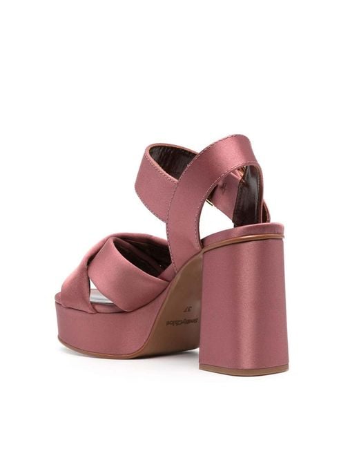 See By Chloé Pink Lyna Sandalo Plateau