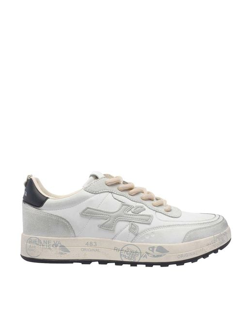 Premiata White Nous Sneakers for men